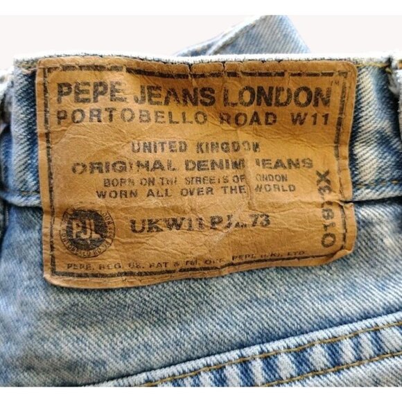 Vintage Buckle Pepe Jeans 26 Betty High Rise Embroidered Raw Cuff - Picture 13 of 15